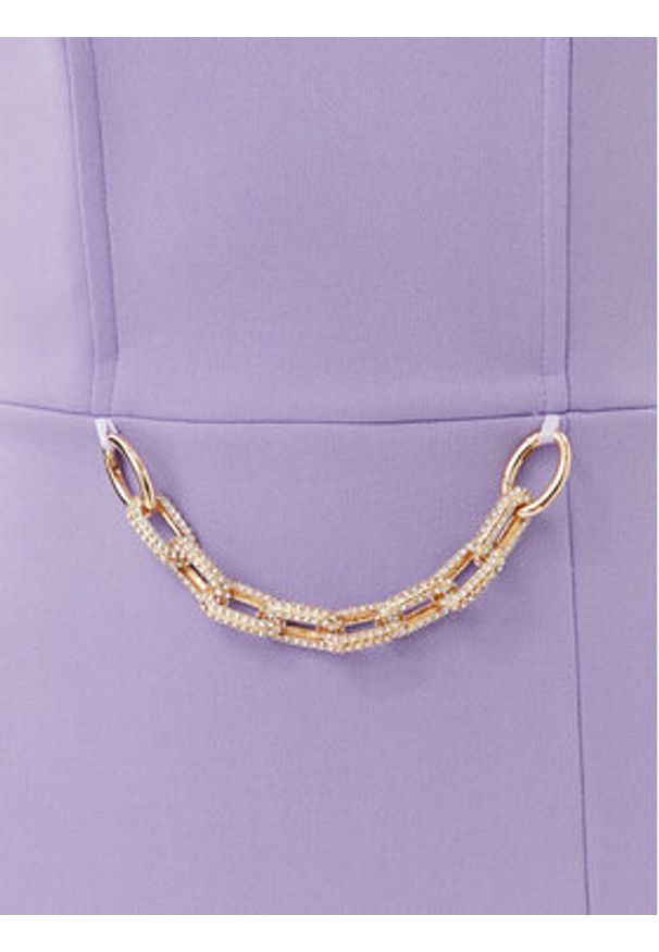 Rinascimento Sukienka wieczorowa CFC0123610003 Fioletowy Regular Fit. Kolor: fioletowy. Materiał: syntetyk. Styl: wizytowy