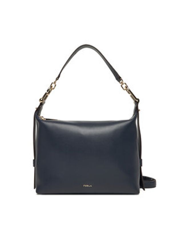 Furla Torebka Tonie M WB01964 A.0023 CN 2676S Granatowy. Kolor: niebieski. Materiał: skórzane