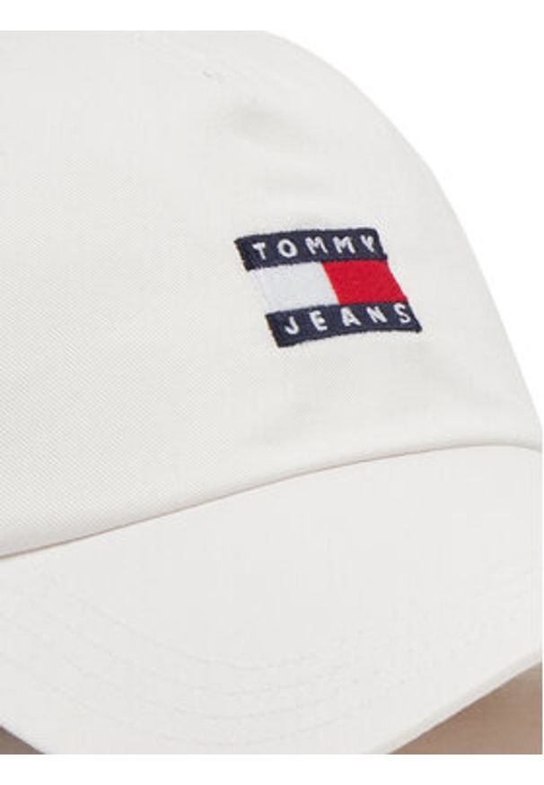 Tommy Jeans Czapka z daszkiem Heritage Core Cap AM0AM12933 Biały. Kolor: biały. Materiał: bawełna, materiał