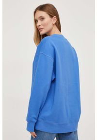 Answear Lab bluza bawełniana damska kolor niebieski gładka. Kolor: niebieski. Materiał: bawełna. Wzór: gładki. Styl: wakacyjny #4