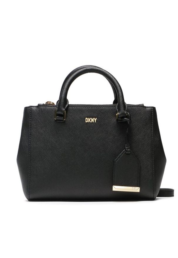 DKNY Torebka Belle Sm Satchel R33D1Y77 Czarny. Kolor: czarny. Materiał: skórzane