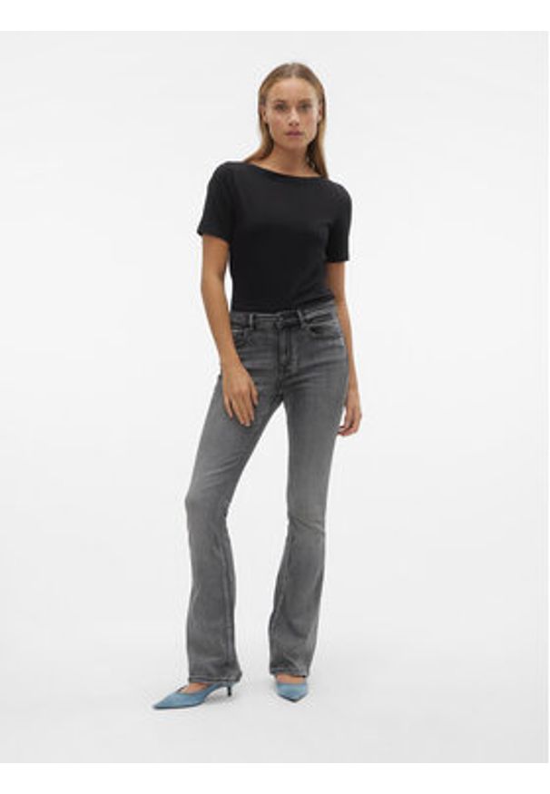 Vero Moda Jeansy Flash 10303196 Szary Flared Fit. Kolor: szary