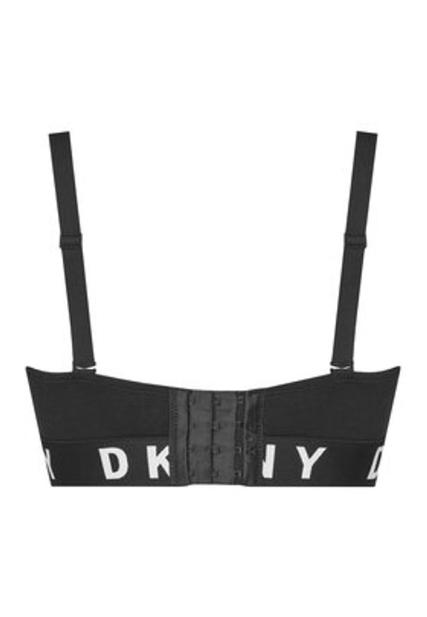 DKNY Biustonosz z fiszbiną DK4521 Czarny. Kolor: czarny. Materiał: bawełna