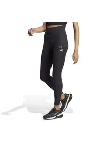 Legginsy fitness damskie Adidas. Kolor: czarny. Materiał: włókno, materiał, bawełna. Sport: fitness