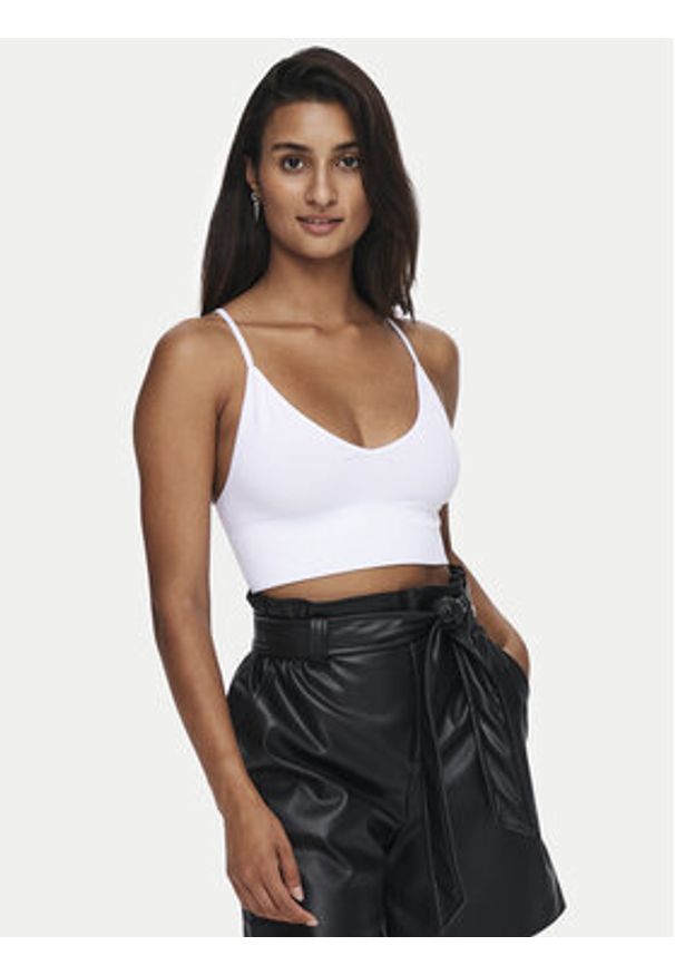 only - ONLY Biustonosz top Vicky 15201539 Biały. Kolor: biały. Materiał: syntetyk