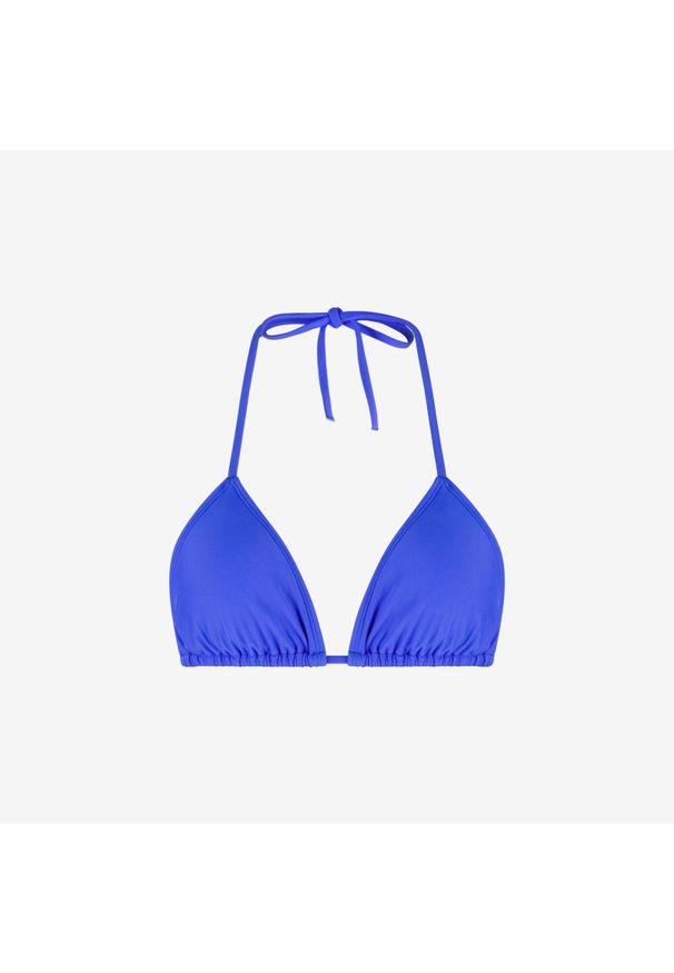 WALLIEN - Damski premium bikini top trójkątny do pływania & surfingu - Niebieski. Kolor: niebieski. Materiał: materiał