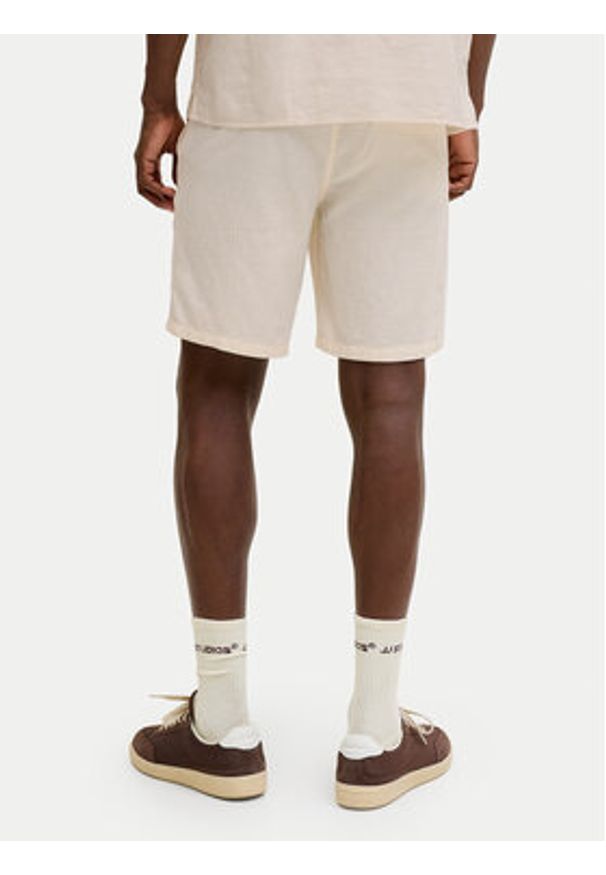 Jack & Jones Szorty materiałowe St.Jaiden 12293471 Kremowy Relaxed Fit. Kolor: kremowy. Materiał: bawełna