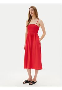 Vero Moda Sukienka letnia Easy 10328766 Czerwony Regular Fit. Kolor: czerwony. Materiał: wiskoza. Sezon: lato #8