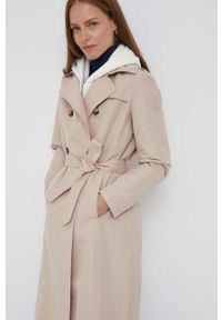 JOOP! - Joop! trencz damski kolor beżowy przejściowy. Okazja: na co dzień. Kolor: beżowy. Materiał: materiał. Styl: casual, klasyczny #8