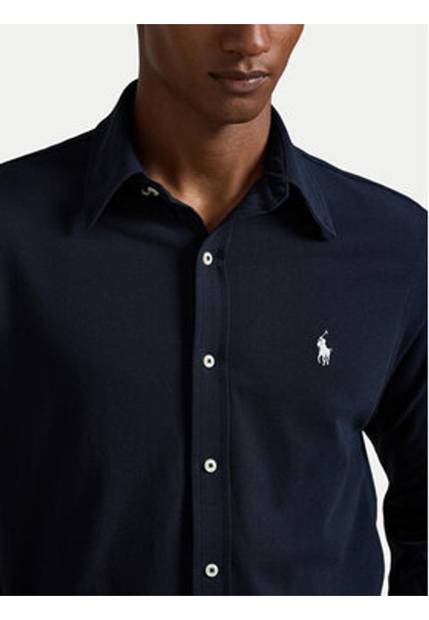 Polo Ralph Lauren Koszula 710654408016 Granatowy Regular Fit. Typ kołnierza: polo. Kolor: niebieski. Materiał: bawełna