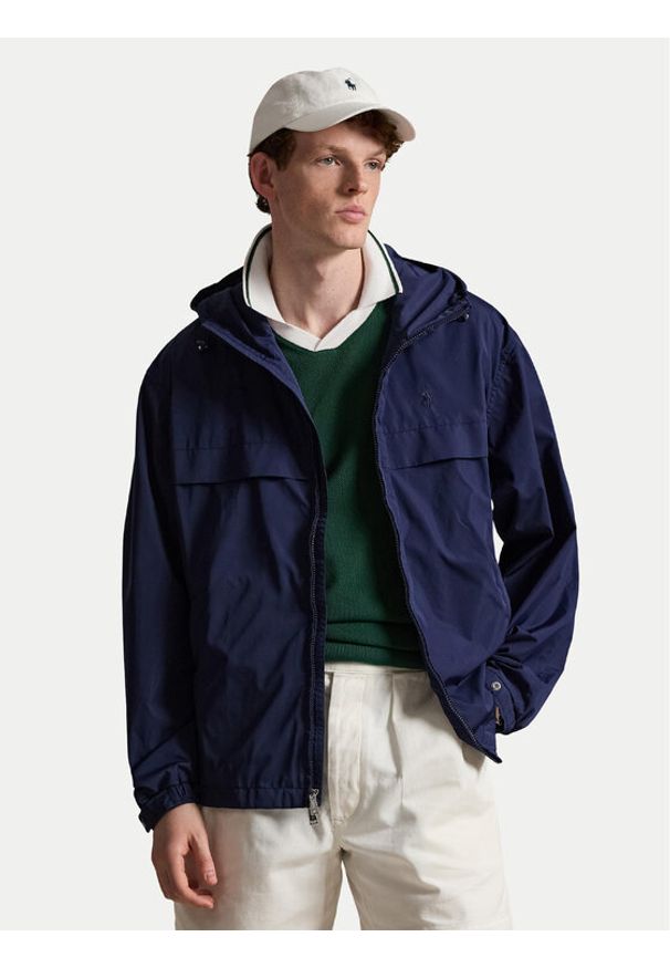 Polo Ralph Lauren Wiatrówka 710B15532001 Granatowy Regular Fit. Typ kołnierza: polo. Kolor: niebieski. Materiał: syntetyk