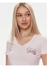 Guess T-Shirt W4RI55 J1314 Różowy Slim Fit. Kolor: różowy. Materiał: bawełna #5