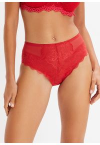 bonprix - Figi maxi (2 pary). Kolor: czarny. Materiał: koronka. Wzór: koronka #1