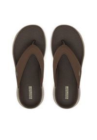 skechers - Skechers Japonki Go Walk Flex Sandal-Vallejo 229202/CHOC Brązowy. Kolor: brązowy. Materiał: syntetyk #4