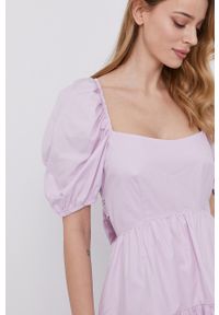 BARDOT - Bardot - Sukienka. Kolor: fioletowy. Materiał: tkanina. Typ sukienki: rozkloszowane #4