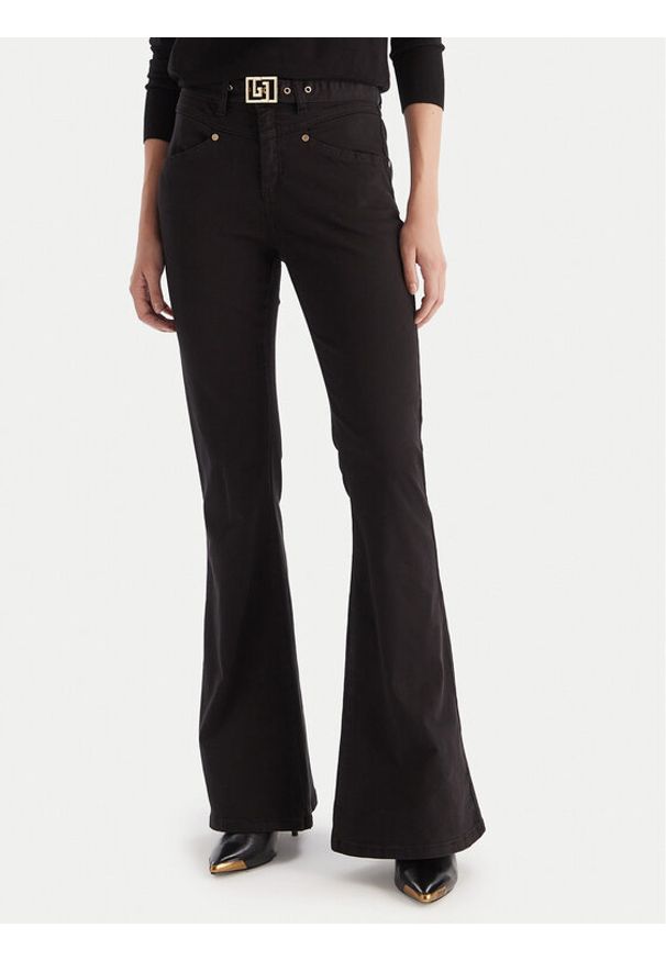 Gaudi Jeansy 521BD25005 Czarny Flare Fit. Kolor: czarny