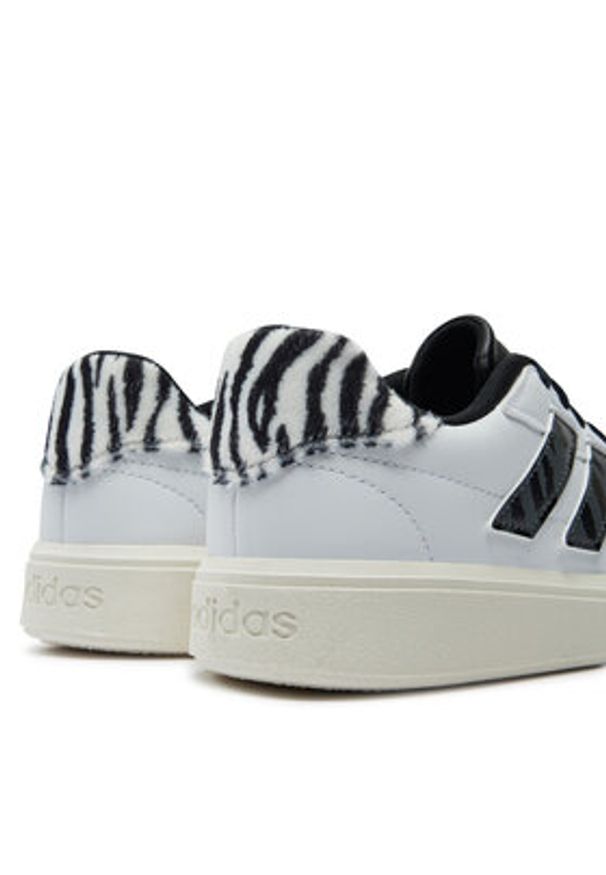 Adidas - adidas Sneakersy Courtblock IH0046 Biały. Kolor: biały. Materiał: skóra