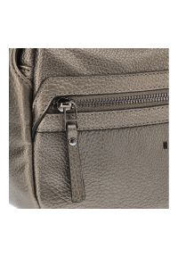 Szara Modna Damska Listonoszka Hispanitas. Kolor: szary. Materiał: skórzane. Styl: casual, elegancki. Rodzaj torebki: na ramię #5