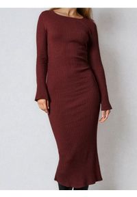 Sinsay - Sukienka maxi - bordowy. Kolor: czerwony. Długość: maxi #1