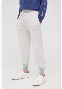 Polo Ralph Lauren spodnie męskie kolor szary melanżowe. Kolor: szary. Materiał: dzianina. Wzór: melanż