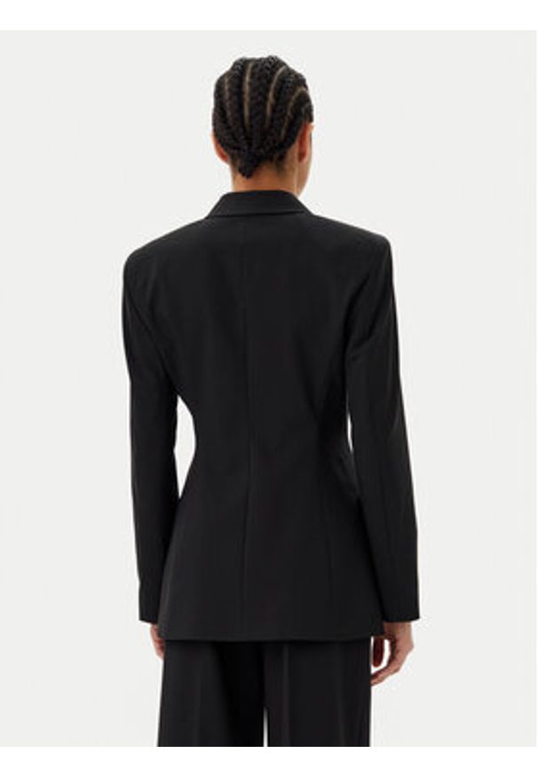 Hugo - HUGO Marynarka Azuna 50544752 Czarny Regular Fit. Kolor: czarny. Materiał: syntetyk