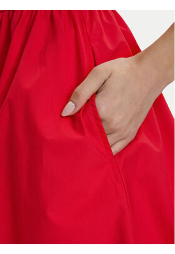 Tommy Jeans Sukienka letnia DW0DW22352 Czerwony Slim Fit. Kolor: czerwony. Materiał: bawełna. Sezon: lato