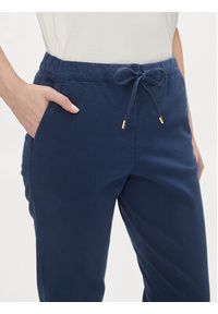 Max Mara Leisure Spodnie materiałowe Terreno 2416131058 Granatowy Regular Fit. Kolor: niebieski. Materiał: bawełna