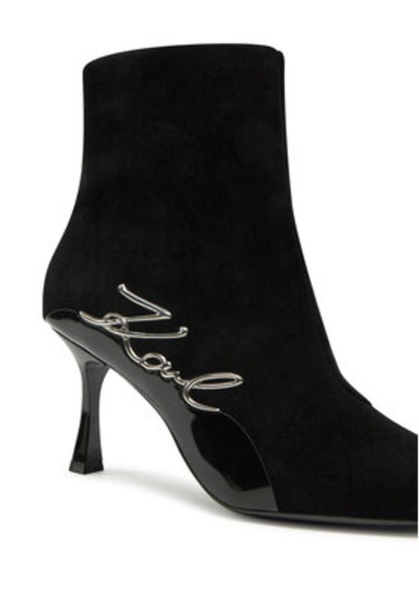 Karl Lagerfeld - KARL LAGERFELD Botki KL32744 Czarny. Kolor: czarny. Materiał: zamsz, skóra