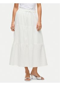 Vila Spódnica maxi Lania 14105428 Biały Regular Fit. Kolor: biały. Materiał: bawełna #1