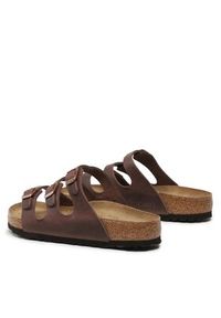 Birkenstock Klapki Florida 53901 Brązowy. Kolor: brązowy. Materiał: skóra