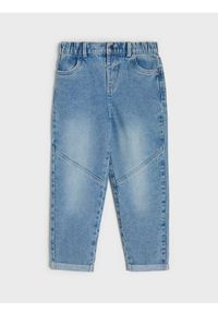 Sinsay - Jeansy chino z efektem sprania - niebieski. Kolor: niebieski #1