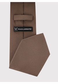 Pako Lorente - PAKO LORENTE – Brązowy krawat męski. Kolor: brązowy. Materiał: poliester. Wzór: gładki #2