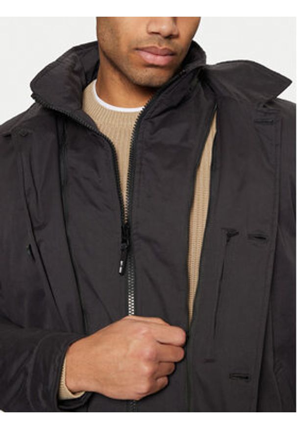 INDICODE Parka Ricco 15-889 Czarny Regular Fit. Kolor: czarny. Materiał: syntetyk