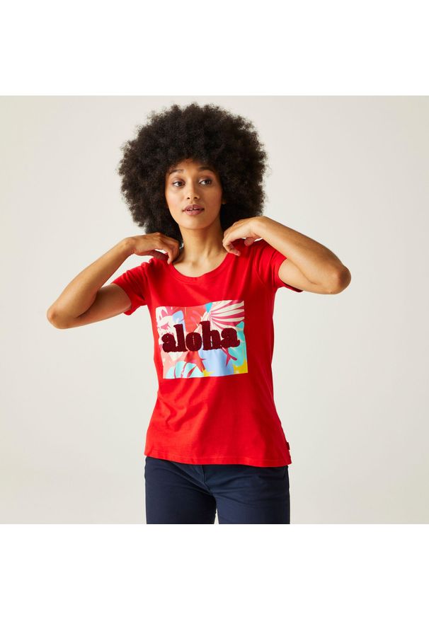 Regatta - Koszulka damska Filandra VIII. Kolor: czerwony. Sport: turystyka piesza