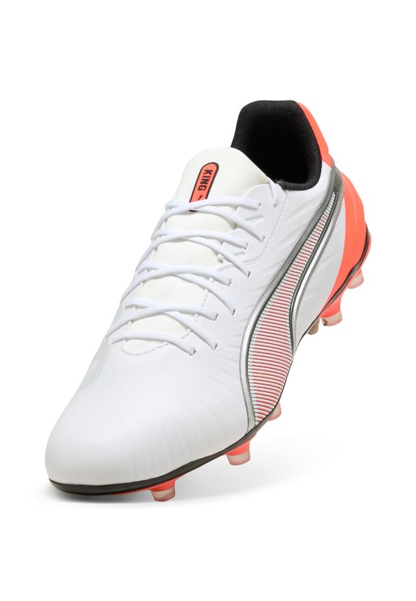 Puma - PL PUMA KING MATCH White Orange AW25 Q3. Materiał: mikrofibra, materiał. Sport: piłka nożna
