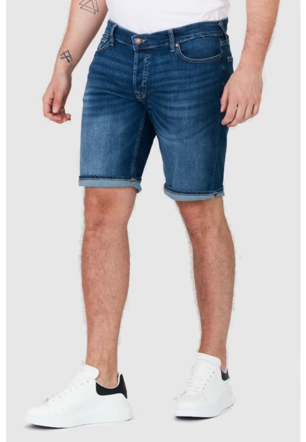 Guess - GUESS Jeansowe szorty męskie. Kolor: niebieski. Materiał: bawełna