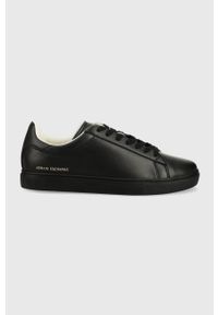 Armani Exchange buty kolor czarny. Zapięcie: sznurówki. Kolor: czarny. Materiał: guma