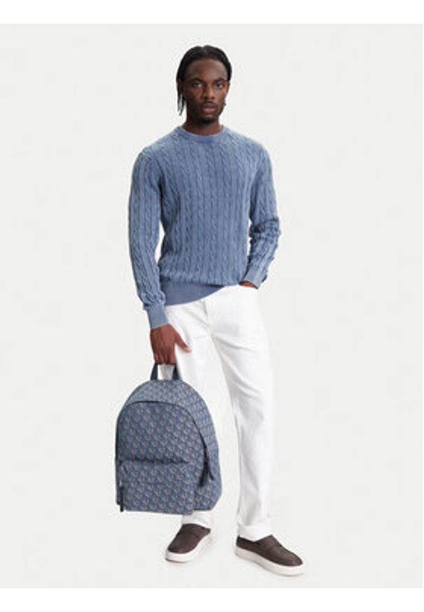 Calvin Klein Jeans Plecak Unstructured Monogram Backpack 4 LV04G3116G Niebieski. Kolor: niebieski. Materiał: materiał