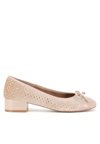 Nine West Baleriny WFA2993-1 Beżowy. Kolor: beżowy. Materiał: materiał #1