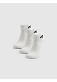 4f - 4F Skarpetki krótkie (3-pack) chłopięce - białe 35-37. Kolor: biały #1