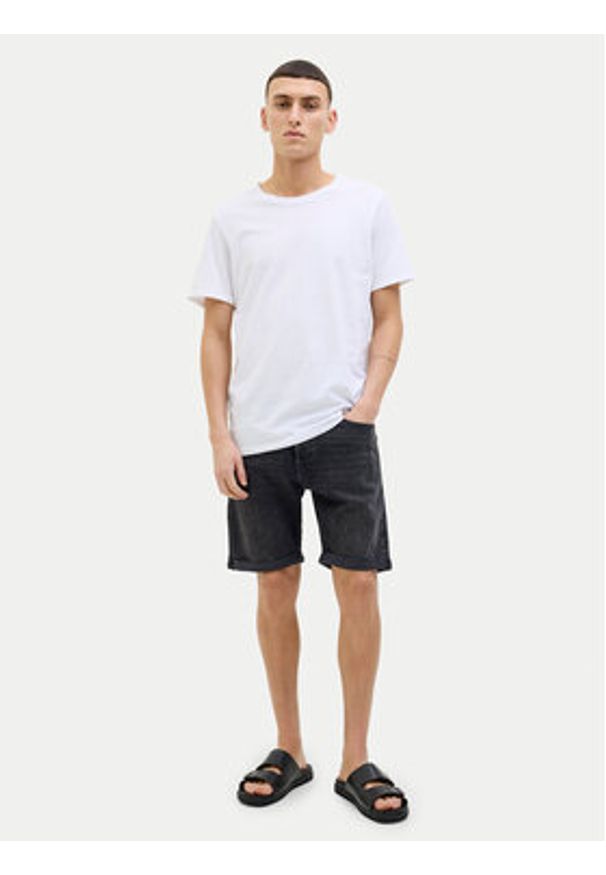 Jack & Jones Szorty jeansowe Rick 12269612 Czarny Regular Fit. Kolor: czarny. Materiał: bawełna