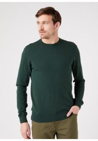 Wrangler - WRANGLER CREWNECK KNIT MĘSKI SWETER KLASYCZNY SYCAMORE W8A02PG49 112321348. Styl: klasyczny