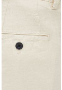 Sisley szorty lniane męskie kolor beżowy. Kolor: beżowy. Materiał: len #2