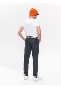 TOP SECRET - Spodnie tkaninowe typu carrot. Okazja: na co dzień. Kolor: szary. Materiał: tkanina. Sezon: wiosna, lato. Styl: casual, elegancki #4