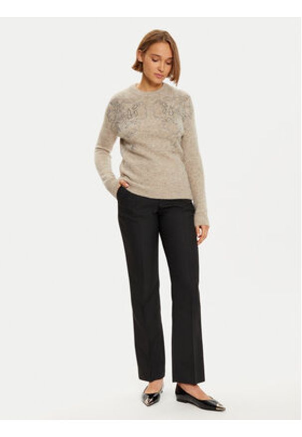 Marciano Guess Sweter 4BGR44 5786Z Brązowy Regular Fit. Kolor: brązowy. Materiał: syntetyk