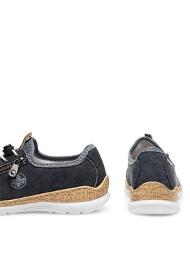 Rieker Sneakersy N4263-16 Granatowy. Kolor: niebieski. Materiał: materiał