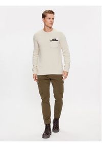 Aeronautica Militare Sweter 232MA1460L518 Écru Regular Fit. Materiał: bawełna #5