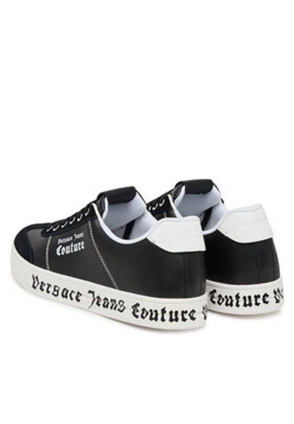 Versace Jeans Couture Sneakersy 80YA3SK6 ZPB82 Czarny. Kolor: czarny. Materiał: skóra
