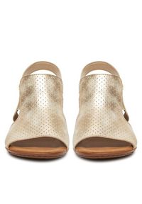 Rieker Sandały 64665-60 Złoty. Kolor: złoty. Materiał: materiał #5