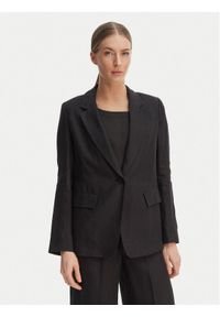 Marella Marynarka Vincita 2615041012 Czarny Regular Fit. Kolor: czarny. Materiał: len #1